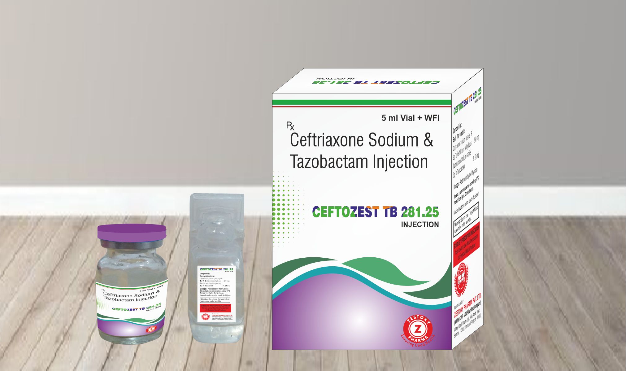 CEFTOZEST TB 281.25 INJECTION